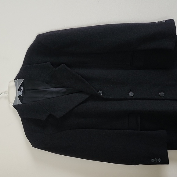 Ron Chereskin black cashmere overcoat, Men's classic coat - Picture 2 of 12